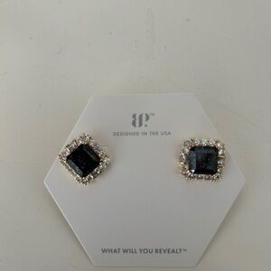 Chic Black and Gold Stud Earrings